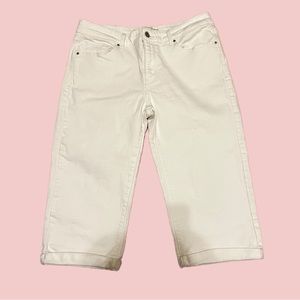 Levi’s 515 White Denim Cuffed Capris Size 10